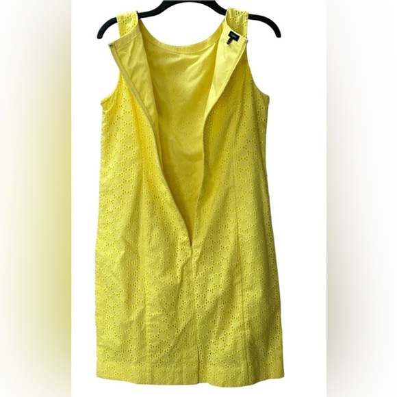 Talbots Yellow Eyelet Dress Size 8 - Picture 3 of 11